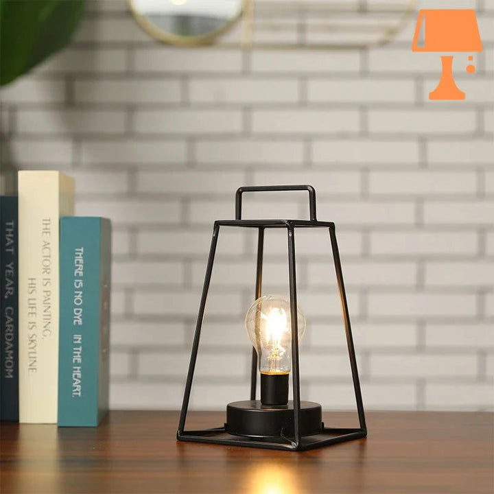 Lisslune | LumiFrame Geometric Lamp – Modern Design with Floating LED Bulb
