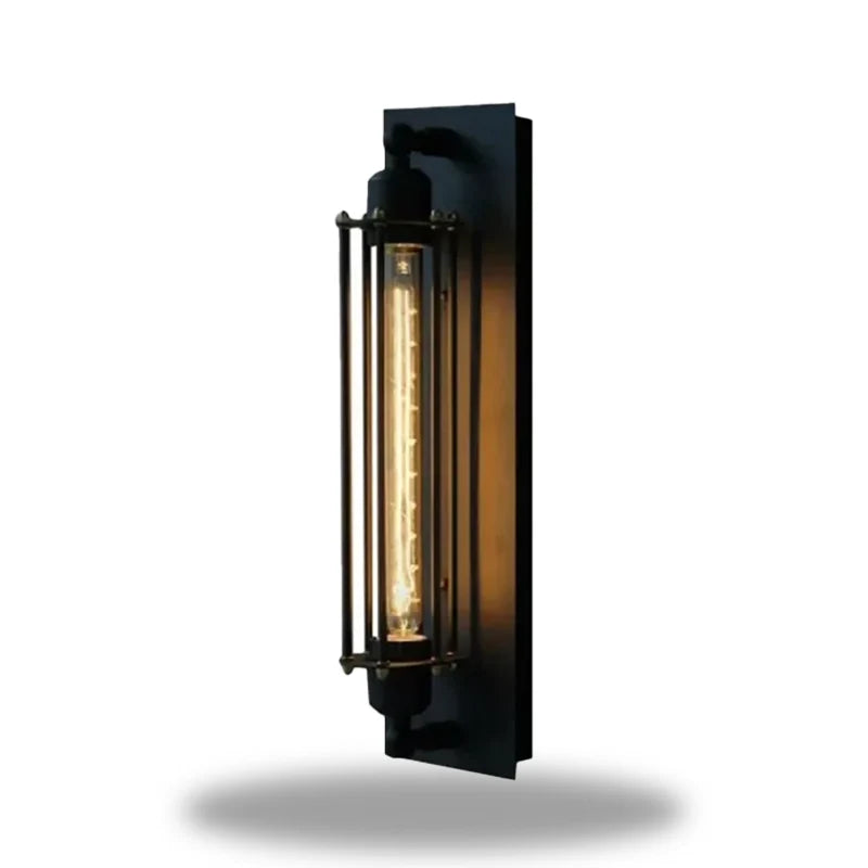 Lisslune | RetroGlow – Vintage industrial glass tube wall lamp