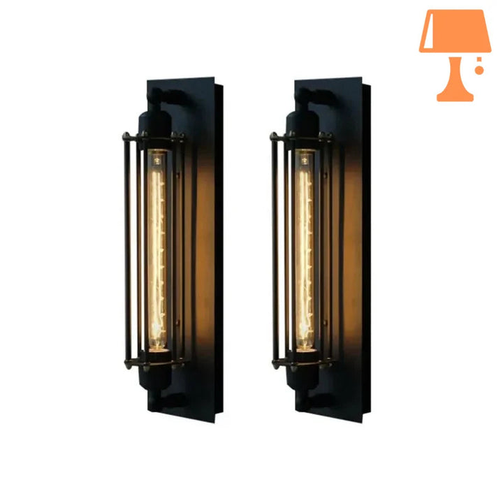 Lisslune | RetroGlow – Vintage industrial glass tube wall lamp