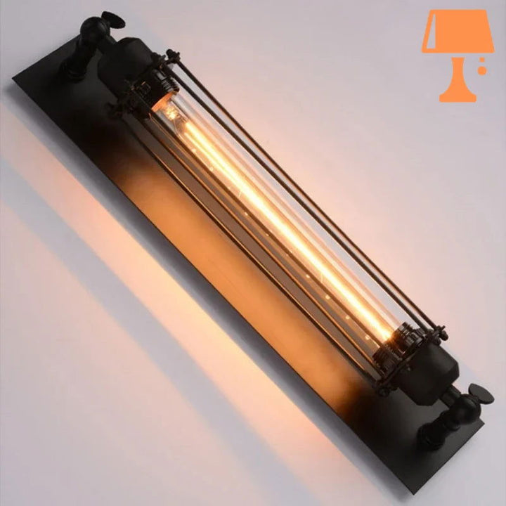 Lisslune | RetroGlow – Vintage industrial glass tube wall lamp