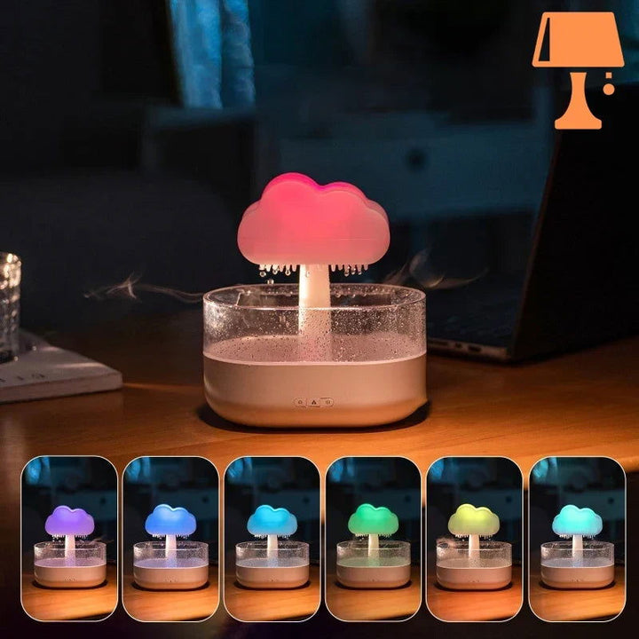Lisslune | RainGlow - Skyformet Air Humidifier and Night Light with Soothing Raindrop Effect