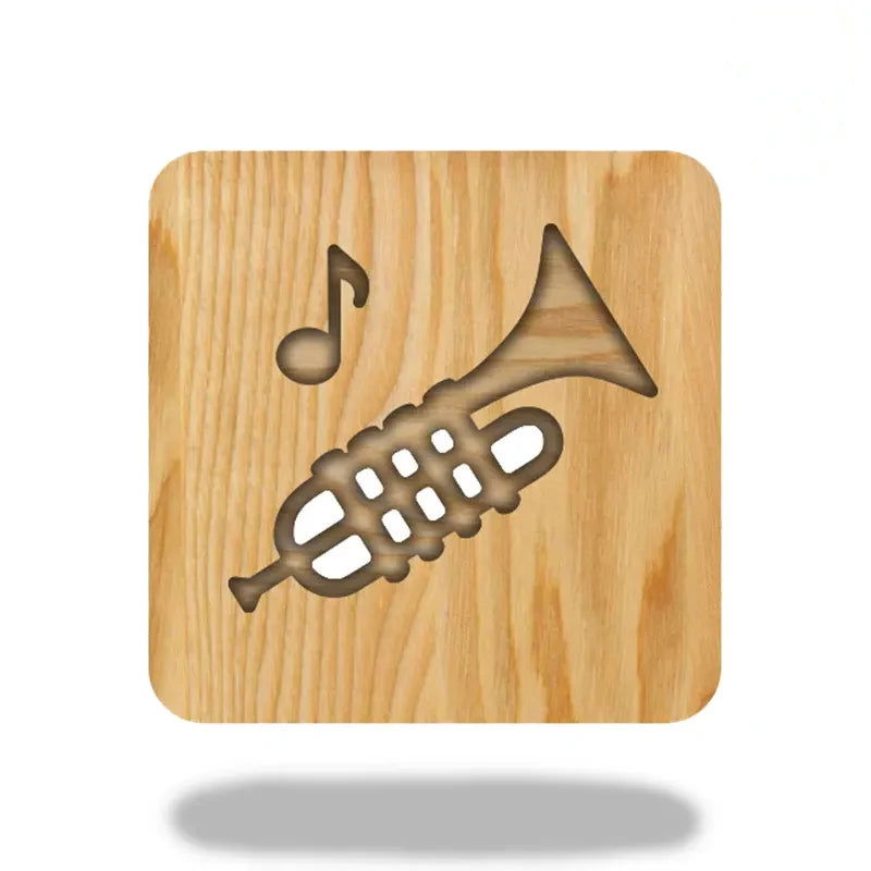 Lisslune | TrumpHarmony - Wood Trumpet Lamp for Music Lovers