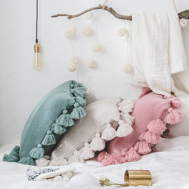 Rynx Bohemian Knit Pastel Color Pillowcase
