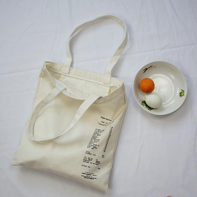 Lisslune | Customizable Elegant Letter Canvas Tote: Your Daily Favorite Accessory