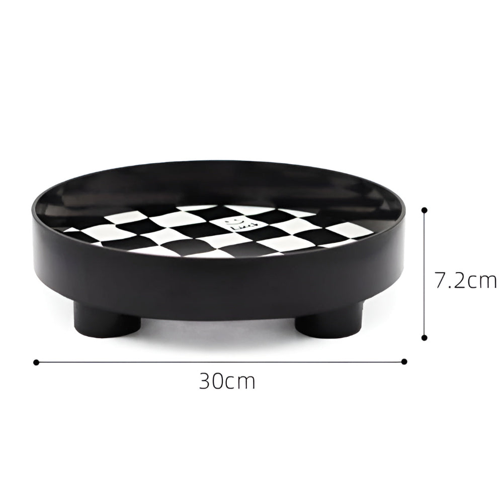 Lisslune | Round Checkerboard Storage Tray