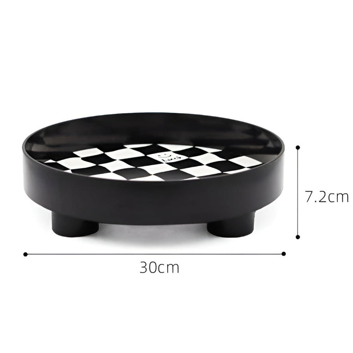 Lisslune | Round Checkerboard Storage Tray