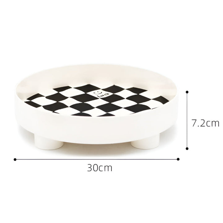 Lisslune | Round Checkerboard Storage Tray