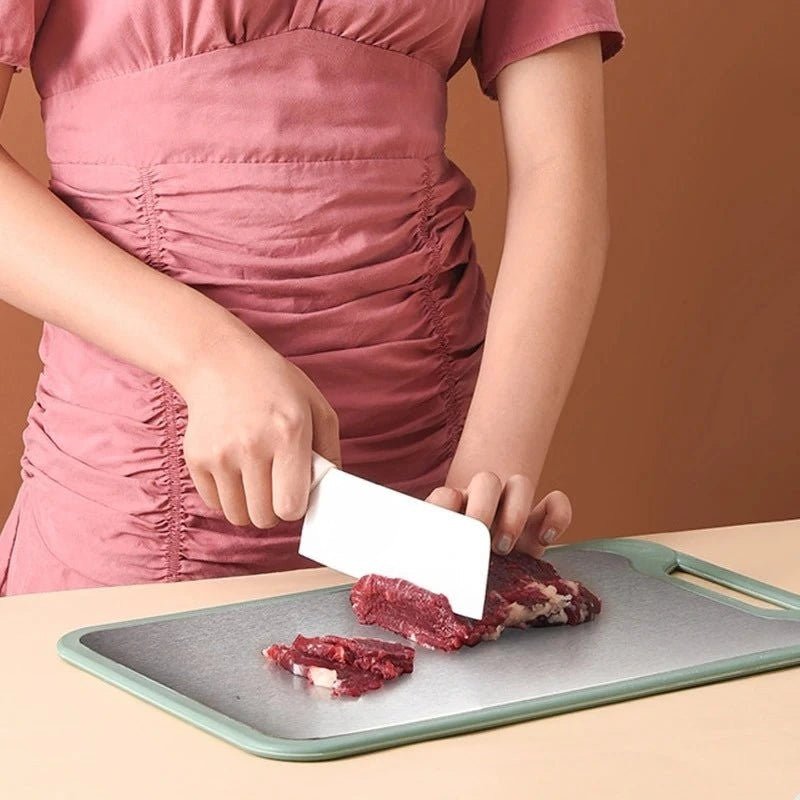 Lisslune | Lattea – Double Sided Stainless Steel Cutting Board with Non-Stick Surface