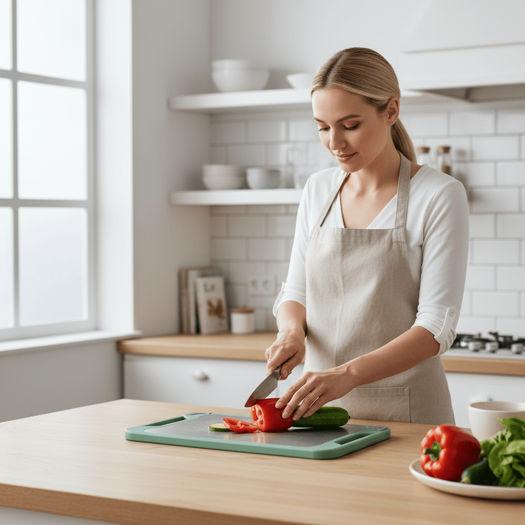 Lisslune | Lattea – Double Sided Stainless Steel Cutting Board with Non-Stick Surface