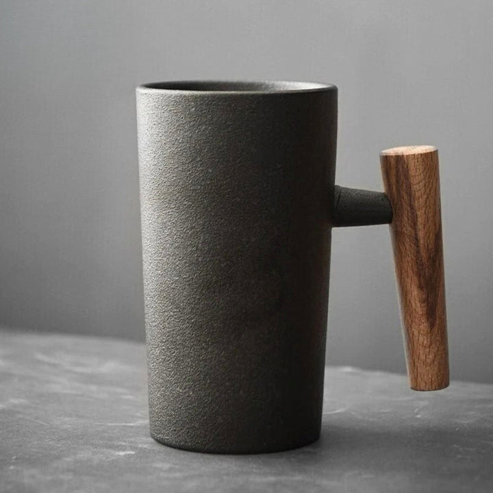 Lisslune | LATTECRAFT – Nordic Earth Latte Cups Handmade Ceramic Coffee Mugs with Ergonomic Grip
