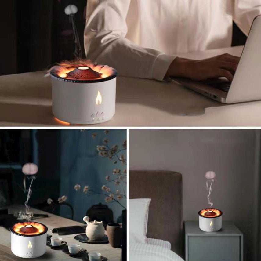Lisslune | LAVAMIST – Flame Humidifier & Aromatherapy Diffuser with Soothing Ambient Light