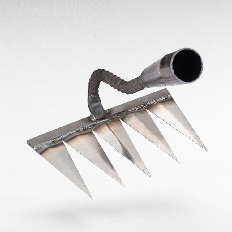 Lisslune | Steel Garden Rake | Heavy-Duty Stainless Steel with Deep-Penetrating Tines for Effortless Weeding and Lawn Care