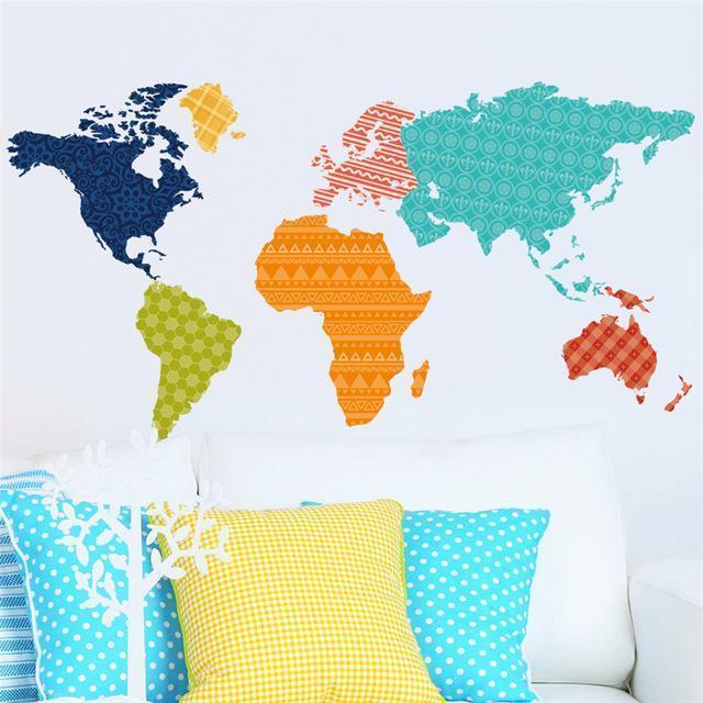 Lisslune | World map wall sticker 7 different designs