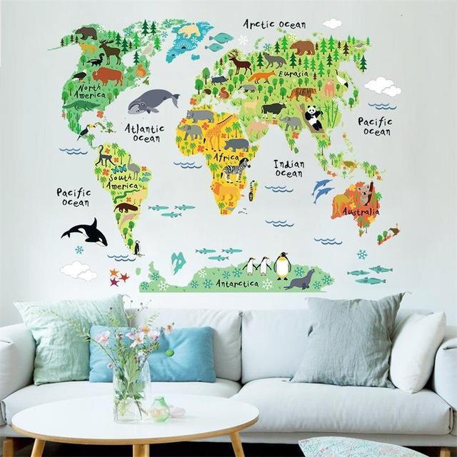 Lisslune | World map wall sticker 7 different designs