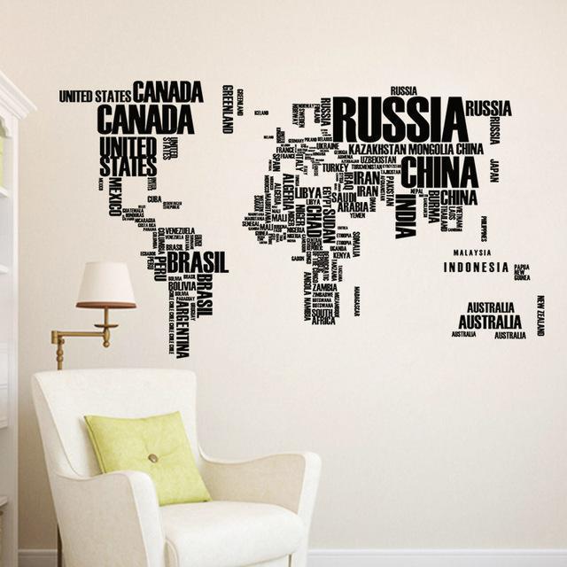 Lisslune | World map wall sticker 7 different designs