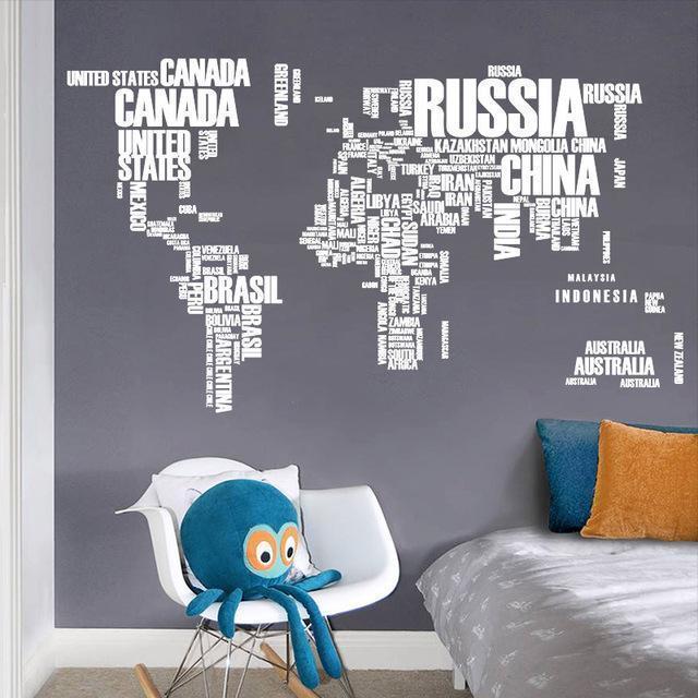 Lisslune | World map wall sticker 7 different designs