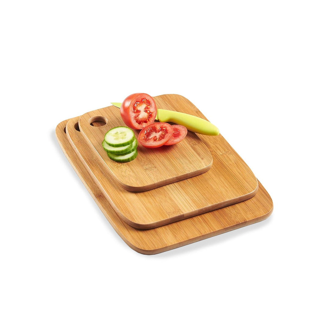 Lisslune | Bamboo Cutting Board Set – 3-Piece Sustainable Cutting Boards for Kitchen