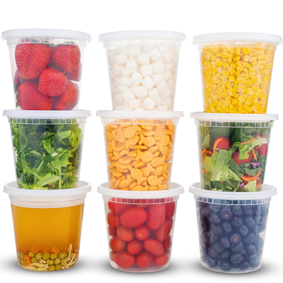 Lisslune | Leak-proof Deli Containers with Lids – 30 Pieces