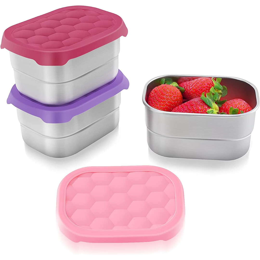 Lisslune | Leak-proof Stainless Steel Snack Containers with Silicone Lid - 250ml