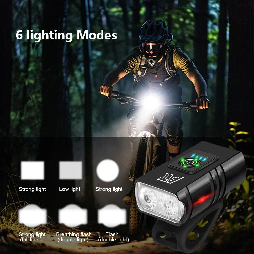 Lisslune | LED Bike Light – Rechargeable bike light with 6 modes for optimal visibility & safety