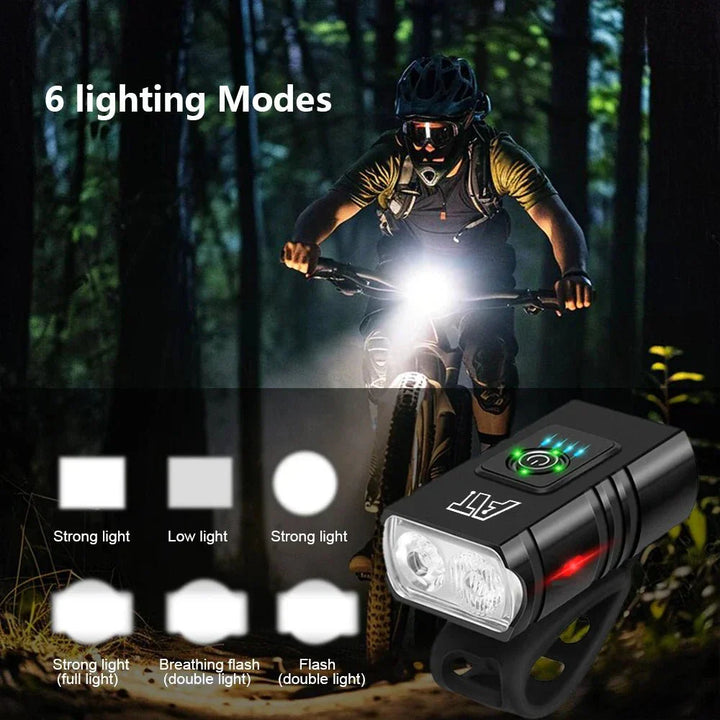 Lisslune | LED Bike Light – Rechargeable bike light with 6 modes for optimal visibility & safety