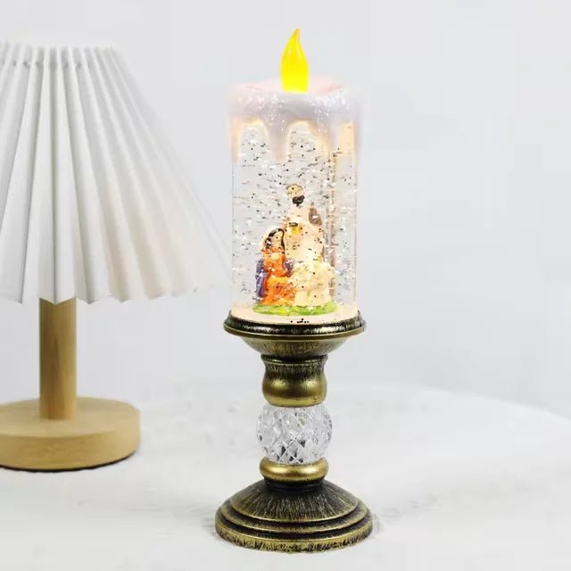 Lisslune | LED Christmas Candle Lights with Dreamy Snowflake Music Box