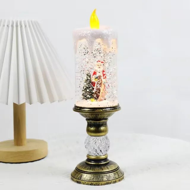 Lisslune | LED Christmas Candle Lights with Dreamy Snowflake Music Box
