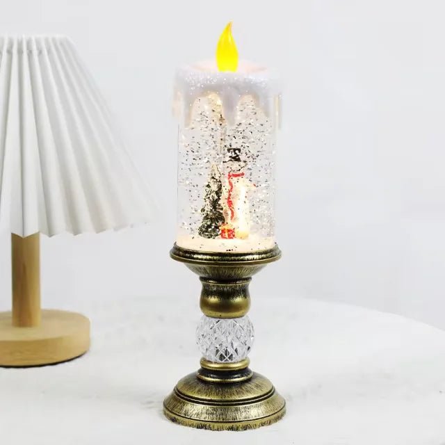 Lisslune | LED Christmas Candle Lights with Dreamy Snowflake Music Box