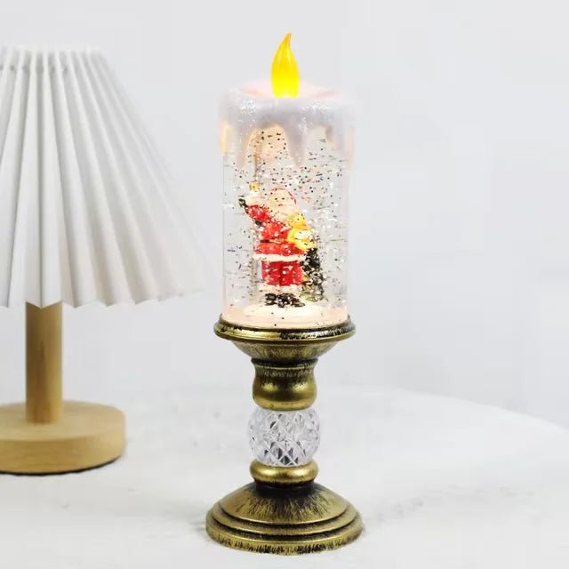 Lisslune | LED Christmas Candle Lights with Dreamy Snowflake Music Box