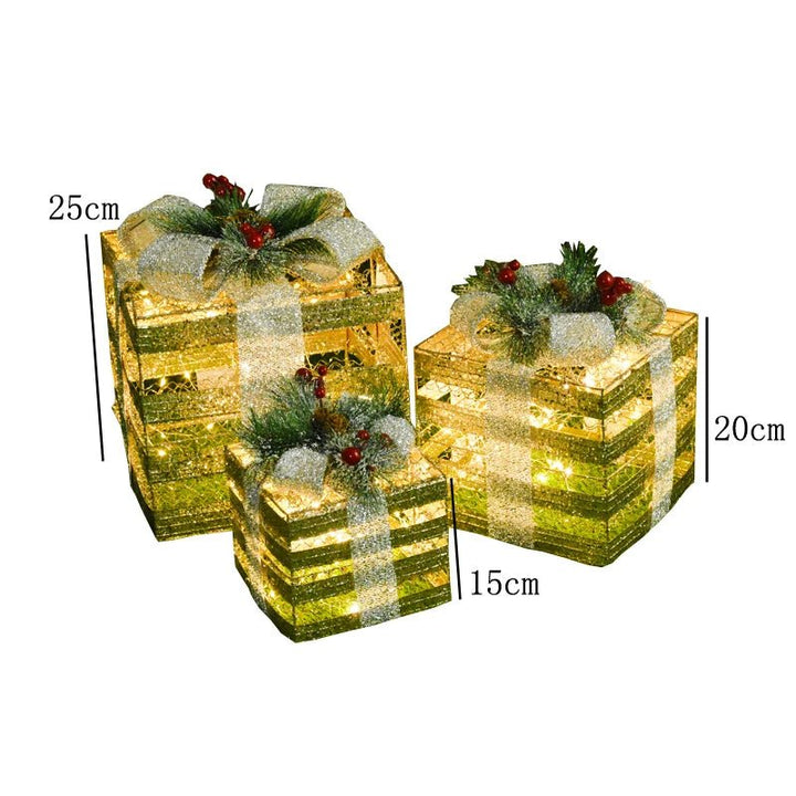 Lisslune | LED Christmas Christmas Tree, Snowman or Gift Box Decoration – Snowman & Fawn Tree Decorations, Perfect Holiday Ornaments & New Year Gifts