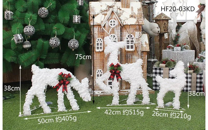 Lisslune | LED Christmas Christmas Tree, Snowman or Gift Box Decoration – Snowman & Fawn Tree Decorations, Perfect Holiday Ornaments & New Year Gifts