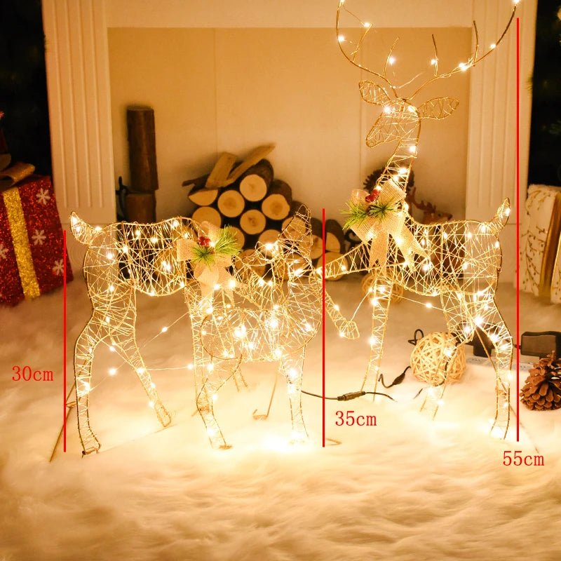 Lisslune | LED Christmas Christmas Tree, Snowman or Gift Box Decoration – Snowman & Fawn Tree Decorations, Perfect Holiday Ornaments & New Year Gifts