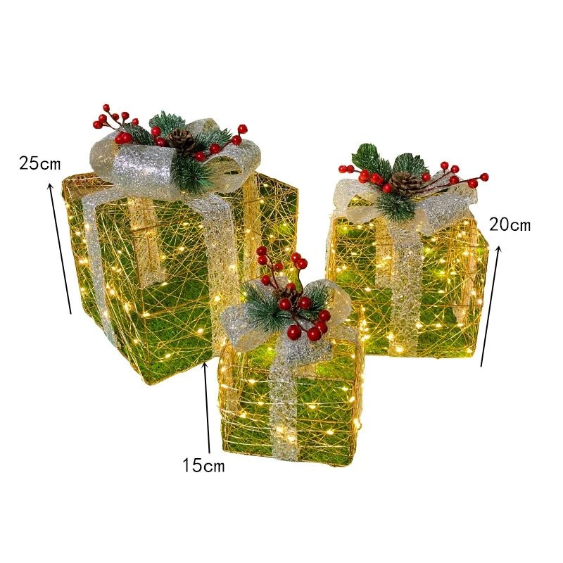 Lisslune | LED Christmas Christmas Tree, Snowman or Gift Box Decoration – Snowman & Fawn Tree Decorations, Perfect Holiday Ornaments & New Year Gifts
