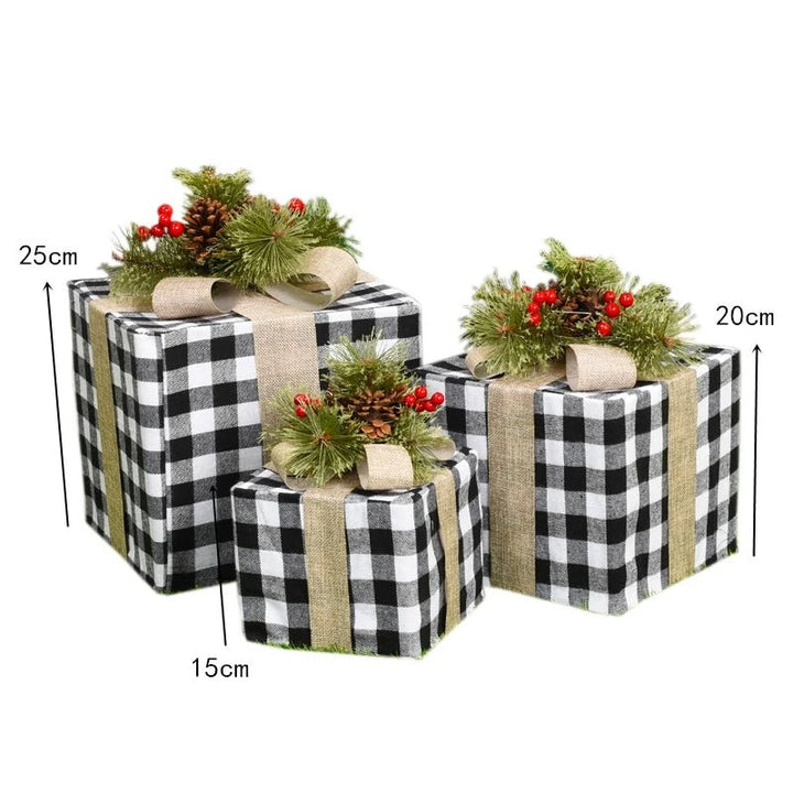 Lisslune | LED Christmas Christmas Tree, Snowman or Gift Box Decoration – Snowman & Fawn Tree Decorations, Perfect Holiday Ornaments & New Year Gifts