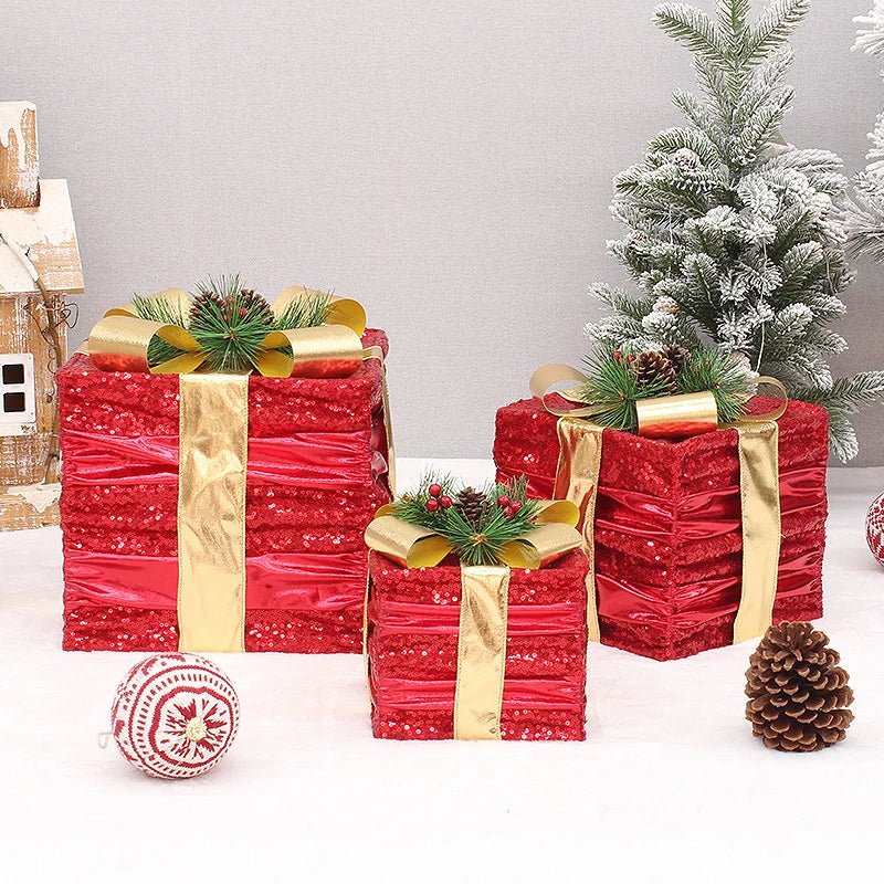 Lisslune | LED Christmas Christmas Tree, Snowman or Gift Box Decoration – Snowman & Fawn Tree Decorations, Perfect Holiday Ornaments & New Year Gifts