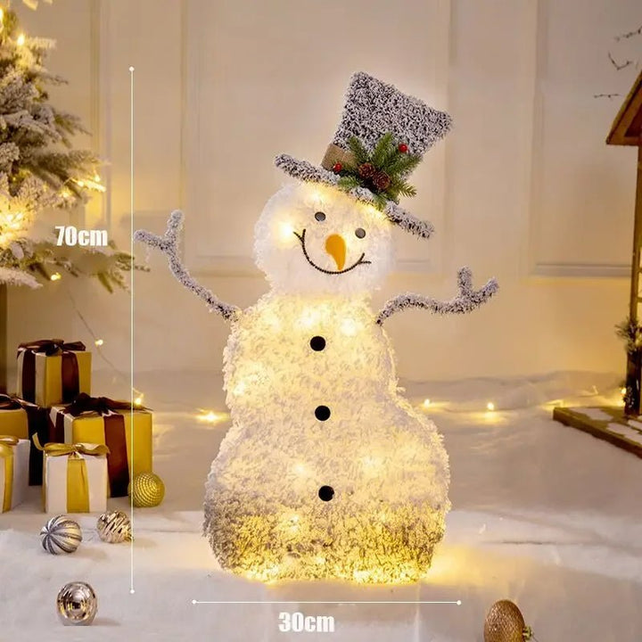 Lisslune | LED Christmas Christmas Tree, Snowman or Gift Box Decoration – Snowman & Fawn Tree Decorations, Perfect Holiday Ornaments & New Year Gifts