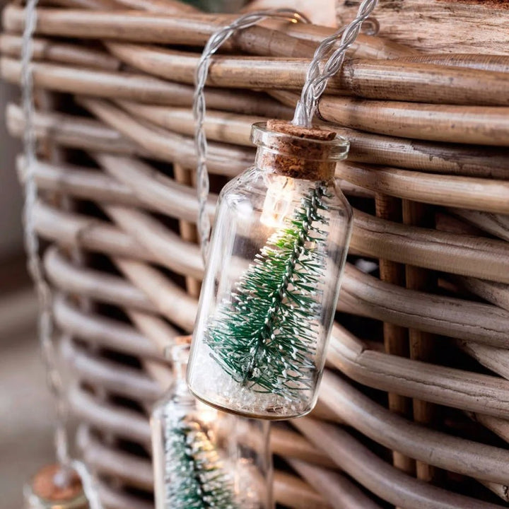 Lisslune | LED Christmas Tree Glass Jar String Lights – Battery-Powered Fairy Glow for Festive Decor, Weddings & Parties