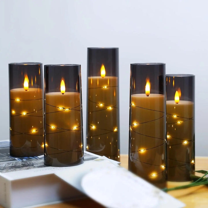 Lisslune | LED Flameless Candles – Battery-Powered Acrylic Lights for Wedding, Halloween & Christmas Décor