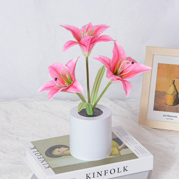 Lisslune | LED Flower Night Light Lily Table Flower Lamp