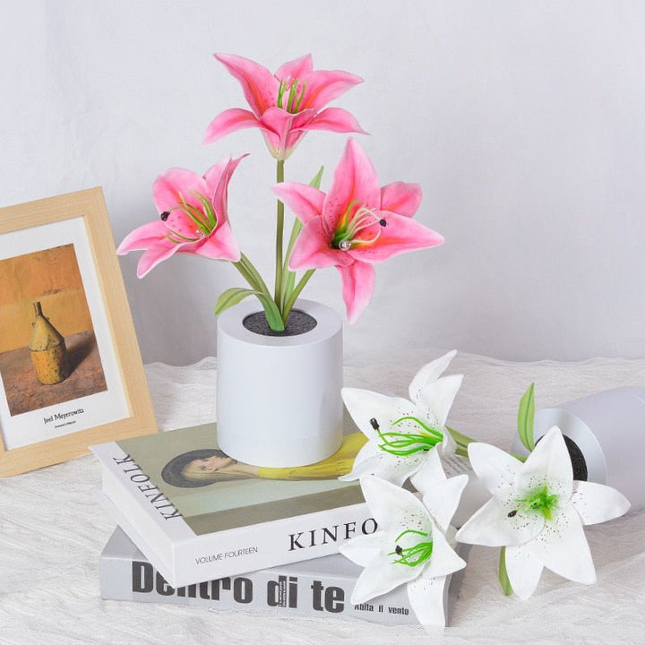 Lisslune | LED Flower Night Light Lily Table Flower Lamp