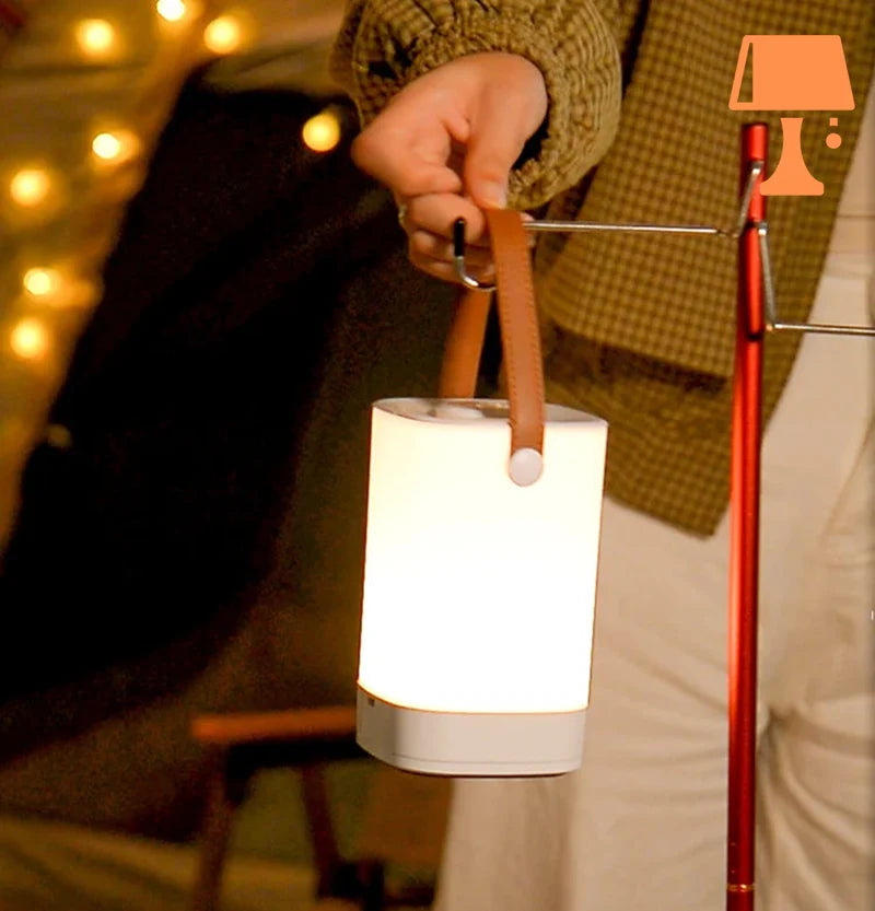 Lisslune | LumiCarry – Portable LED Table Lamp with Leather Handle