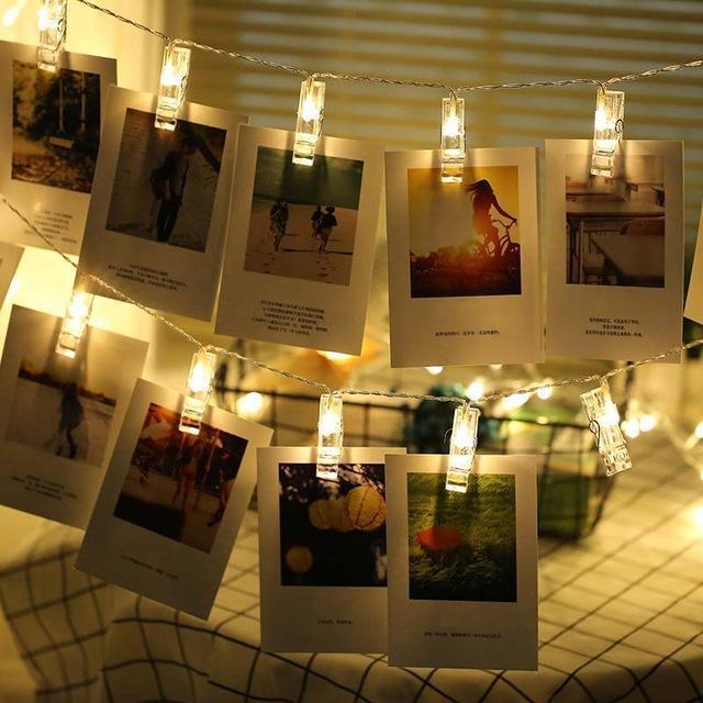 Lisslune | LED string lights with photo clips