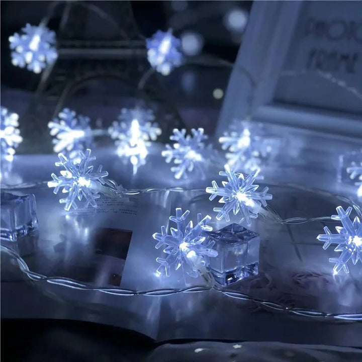 Lisslune | LED Snowflake Lights - String Garland  Christmas Lights