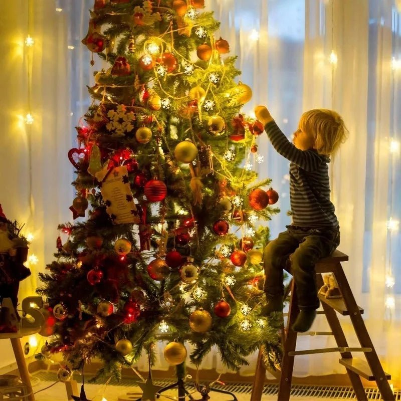 Lisslune | LED Snowflake Lights - String Garland  Christmas Lights