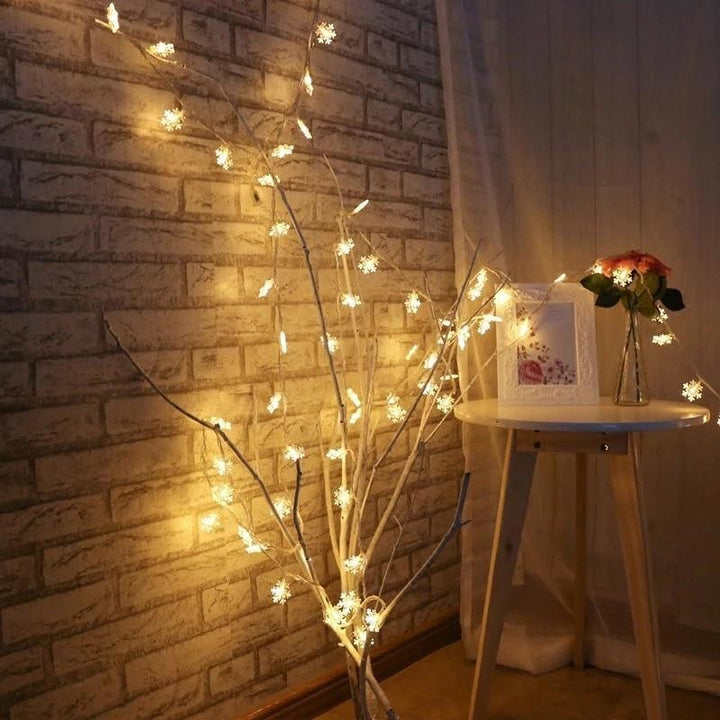 Lisslune | LED Snowflake Lights - String Garland  Christmas Lights