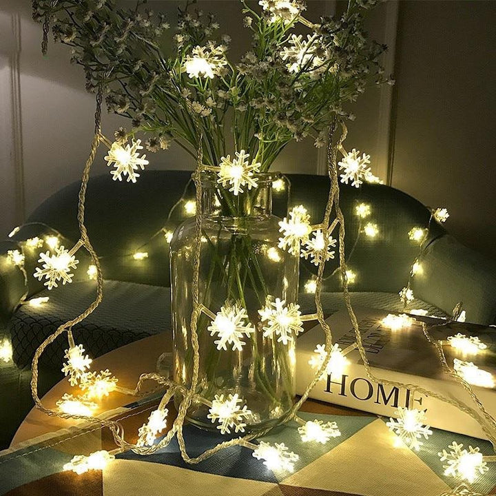 Lisslune | LED Snowflake Lights - String Garland  Christmas Lights