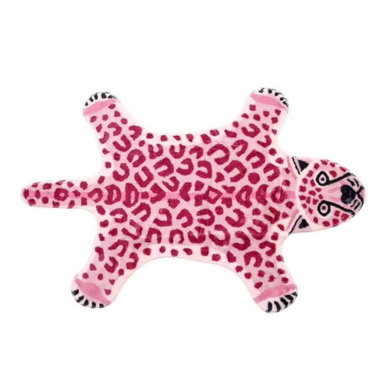 Rynx | Pink Leopard Fuzzy Accent Rug