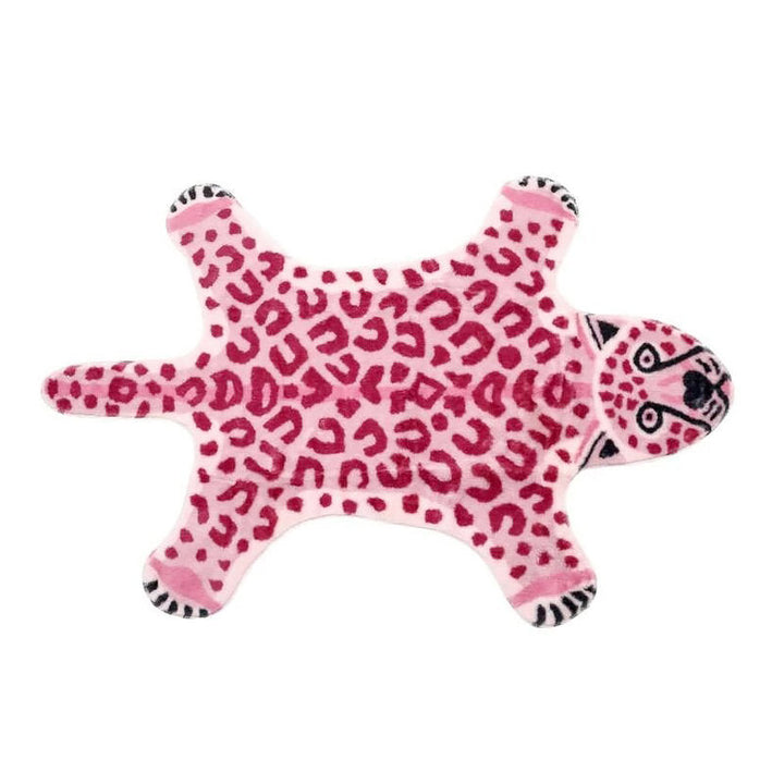 Rynx | Pink Leopard Fuzzy Accent Rug