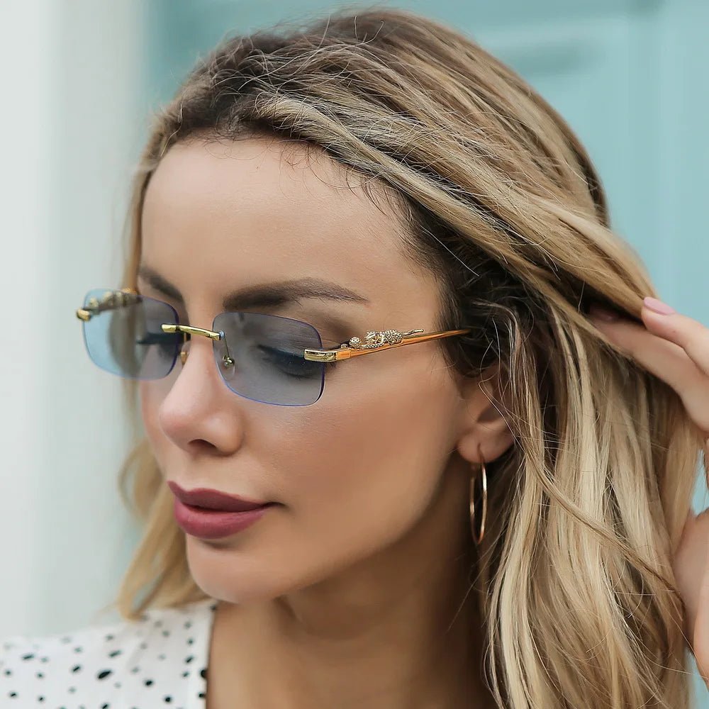 Lisslune | LEOPARDVIEW – Stylish Rimless Sunglasses with UV400 Protection