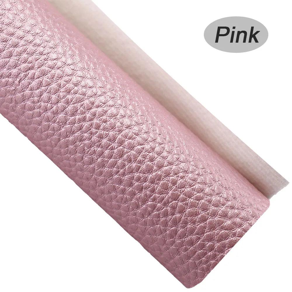 Lisslune | Glittering Pink Synthetic Leather Craft Kit for DIY Earrings and Hair Accessories
